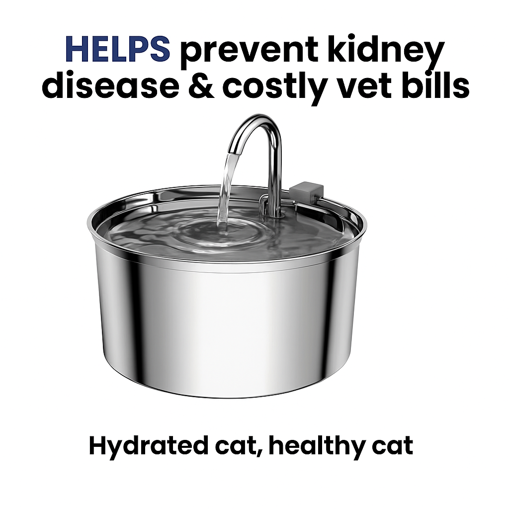 FEF 3.2 L Stainless Steel Automatic Pet Water Fountain