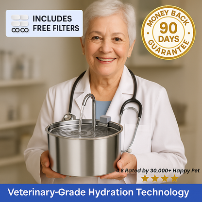 FEF 3.2 L Stainless Steel Automatic Pet Water Fountain