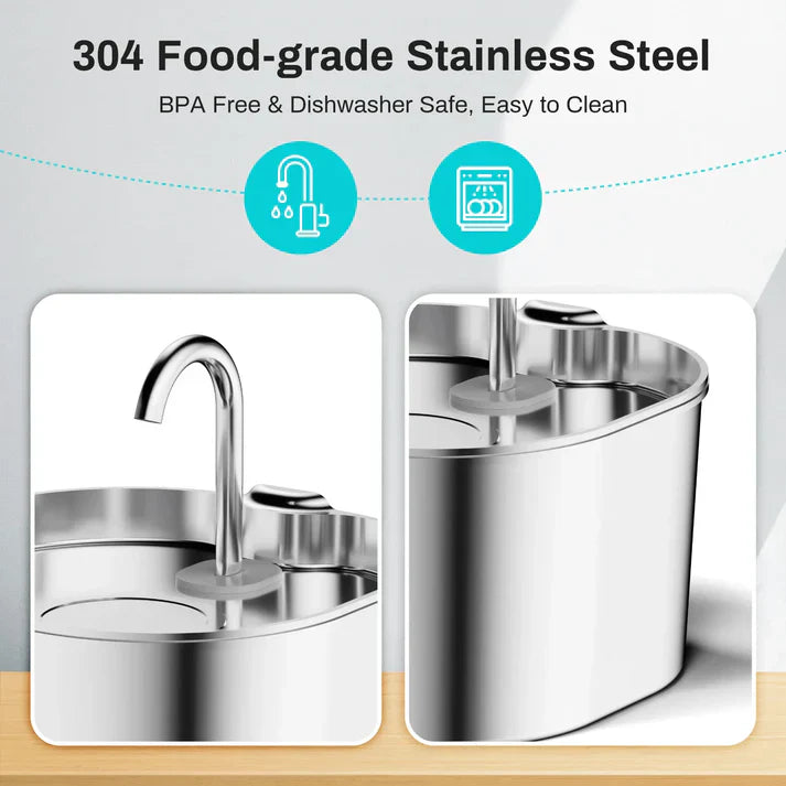 FEF 3.2 L Stainless Steel Automatic Pet Water Fountain