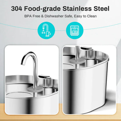 FEF 3.2 L Stainless Steel Automatic Pet Water Fountain